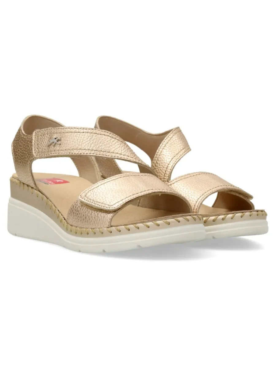 Online FLUCHOS Sandalia piel metalizada confort Leza