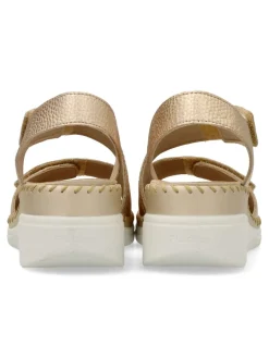 Online FLUCHOS Sandalia piel metalizada confort Leza