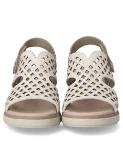 Clearance FLUCHOS Sandalia piel troquelada cuña