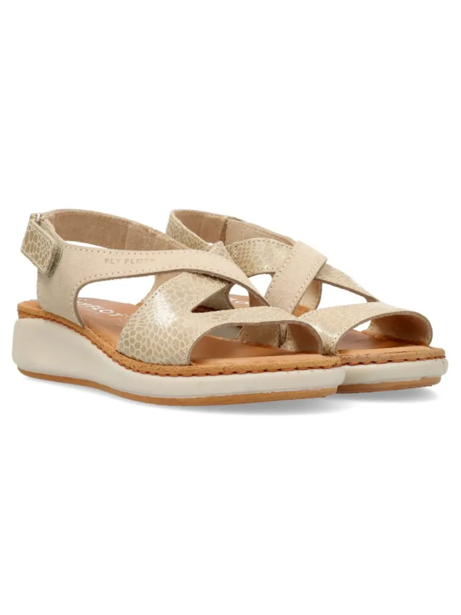 Best FLY FLOT Sandalia tiras piel confort mujer