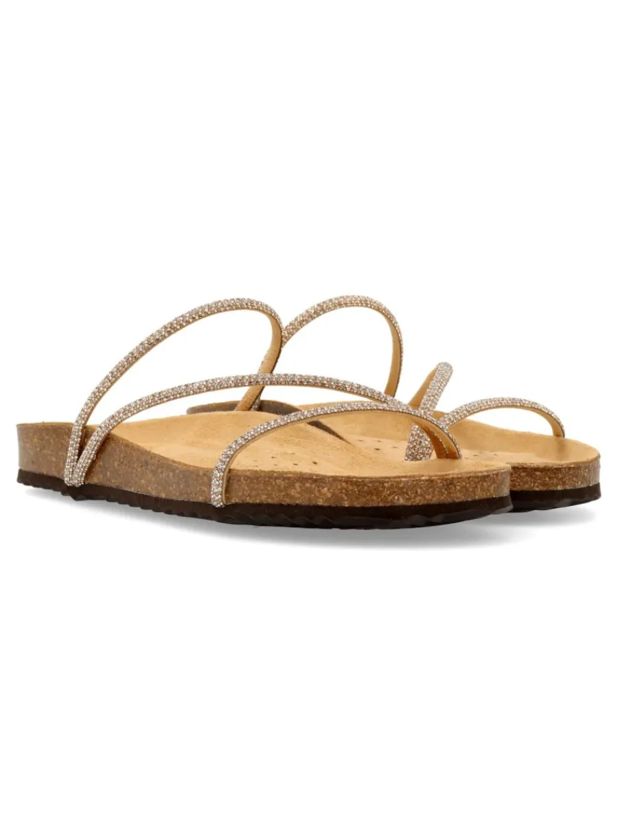 Fashion GEOX Sandalia tiras pedrería brillo Brionia