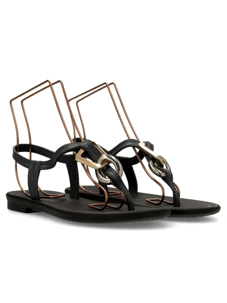 Fashion GRENDHA Sandalia plana adorno metalizado