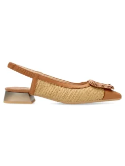New HISPANITAS Zapato salón rafia y piel confort Dali
