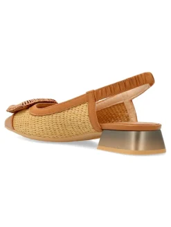 New HISPANITAS Zapato salón rafia y piel confort Dali