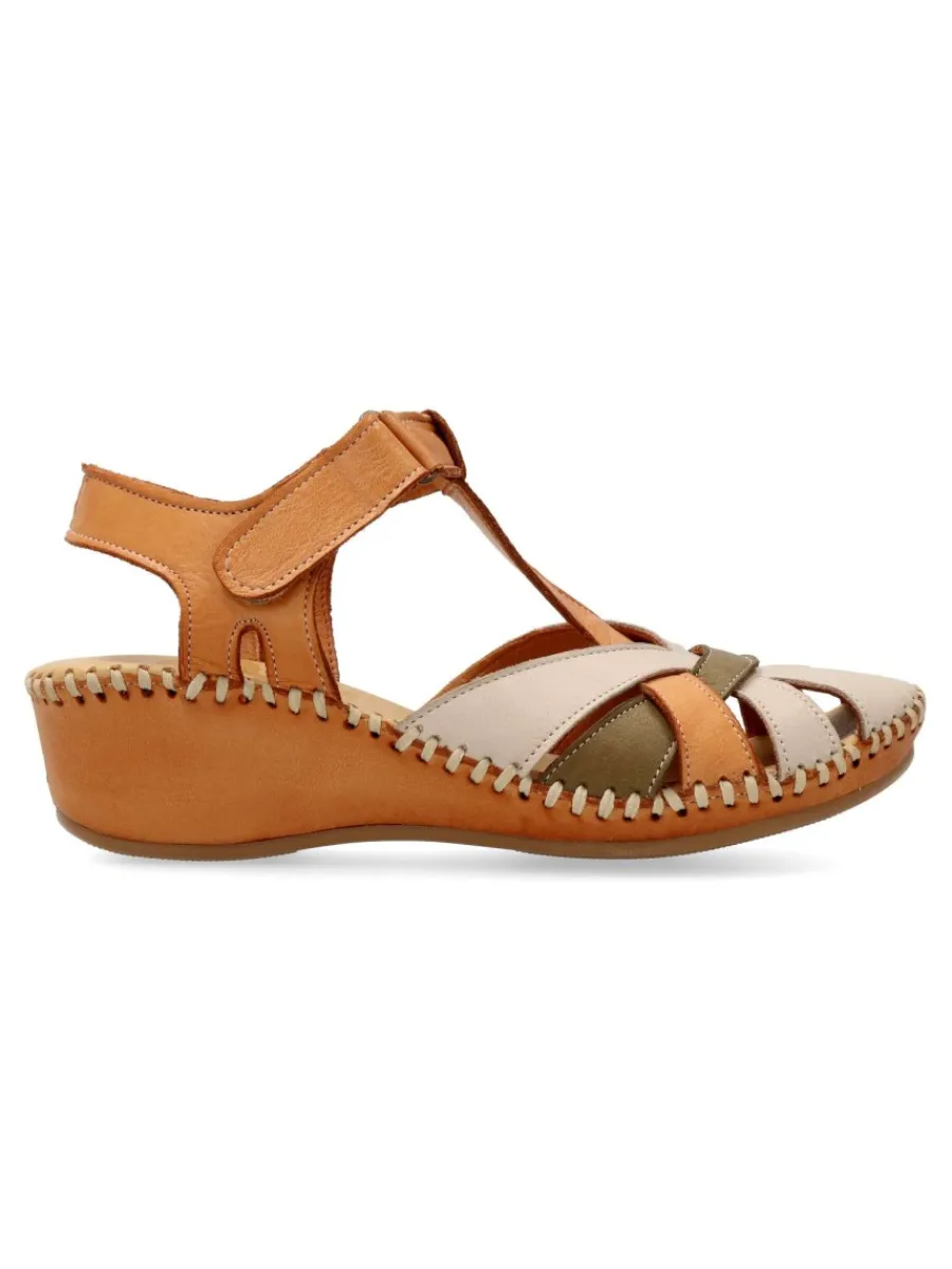 New 48+ HOURS Sandalia confort piel tiras mujer