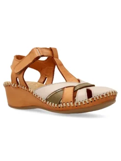New 48+ HOURS Sandalia confort piel tiras mujer