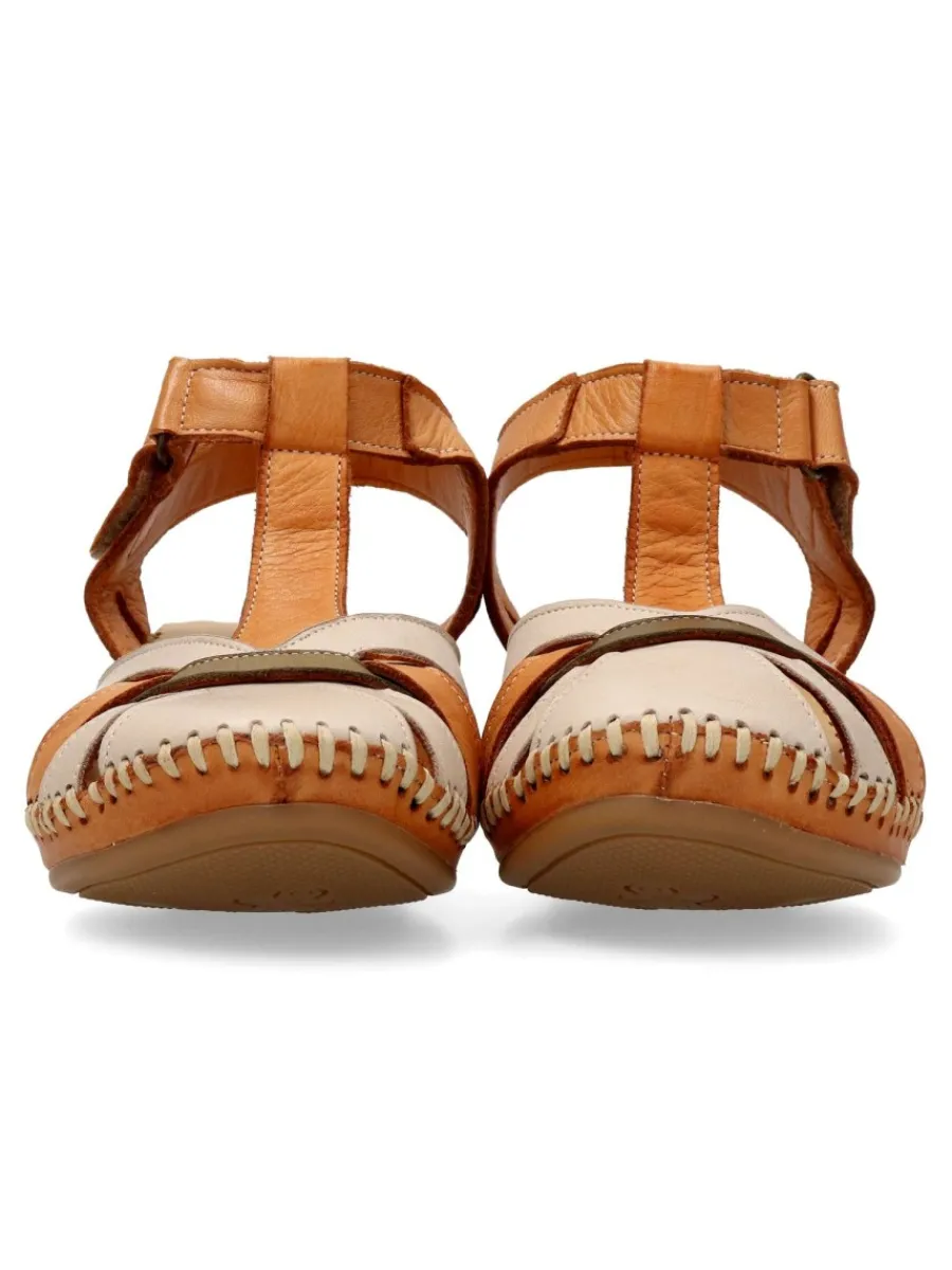 New 48+ HOURS Sandalia confort piel tiras mujer
