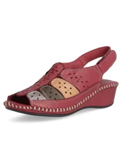 New 48+ HOURS Sandalia piel troquelada confort