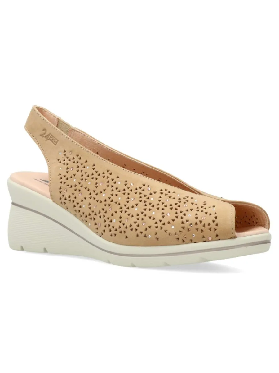 Sale 24 HRS Zapato piel confort cuña mujer