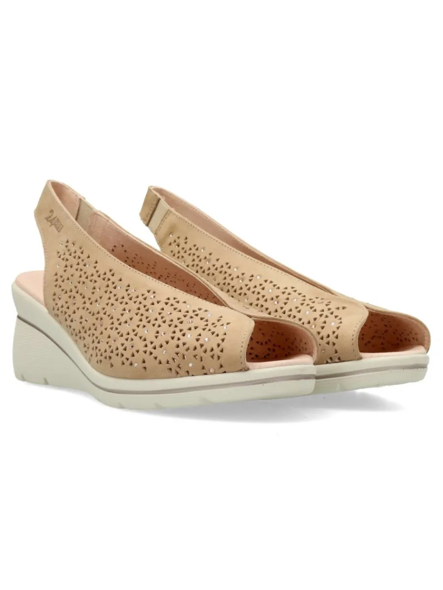 Sale 24 HRS Zapato piel confort cuña mujer