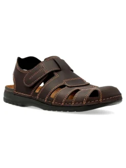 Discount INBLU Sandalia cerrada marrón oscuro hombre
