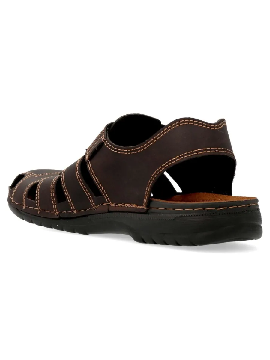 Discount INBLU Sandalia cerrada marrón oscuro hombre