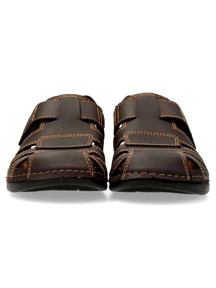 Discount INBLU Sandalia cerrada marrón oscuro hombre