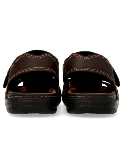 Discount INBLU Sandalia cerrada marrón oscuro hombre