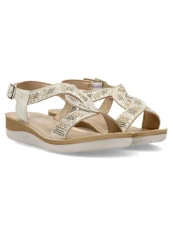 Outlet INBLU Sandalia confort pedrería mujer