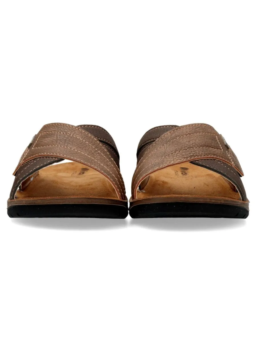 Fashion INBLU Sandalia pala cruzada ajustable hombre