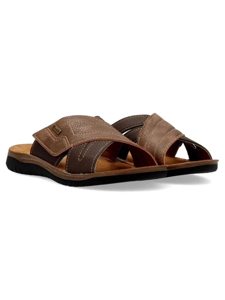 Fashion INBLU Sandalia pala cruzada ajustable hombre