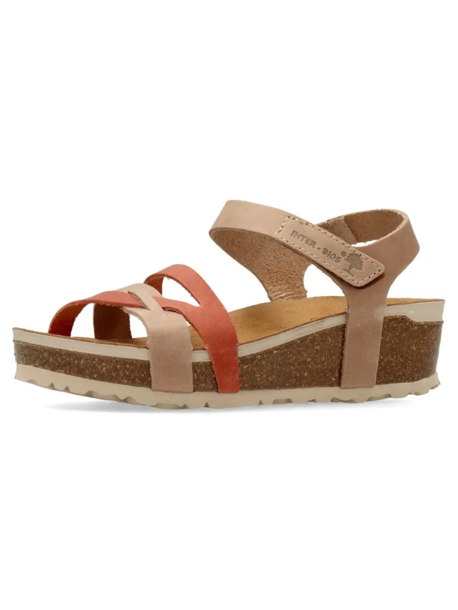 Clearance INTER-BIOS Sandalia bio piel confort cuña