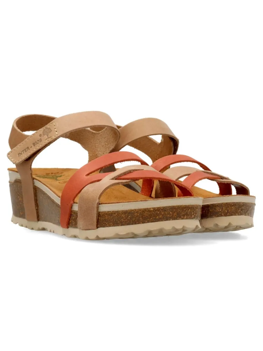 Clearance INTER-BIOS Sandalia bio piel confort cuña