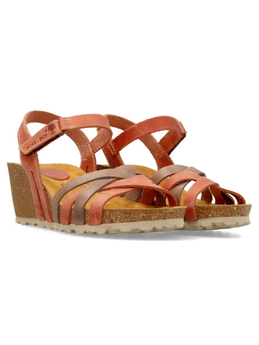 Fashion INTER-BIOS Sandalia pie biol cuña corcho