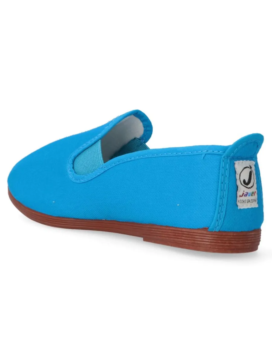 Online JAVER Zapatilla lona Kung-Fu elástico. JAV 55 TURQUESA