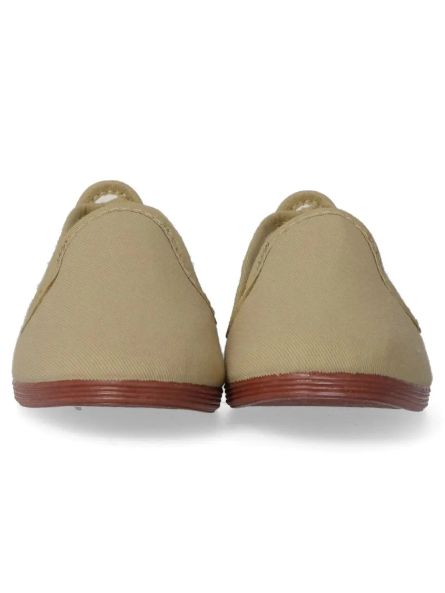 Fashion JAVER Zapatilla lona Kung-Fu elástico. JAV 55 TOSTADO
