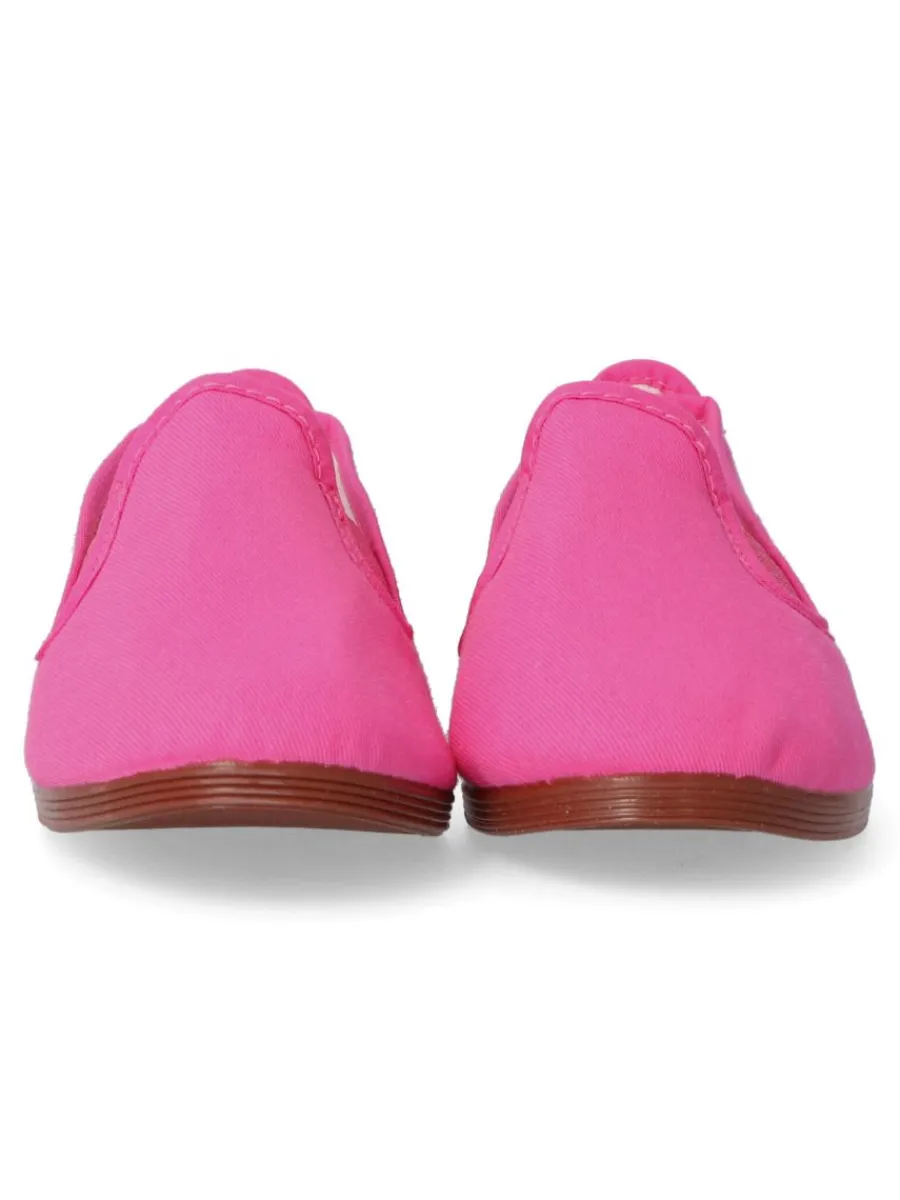 Fashion JAVER Zapatilla lona Kung-Fu elástico. JAV 55 FUXIA