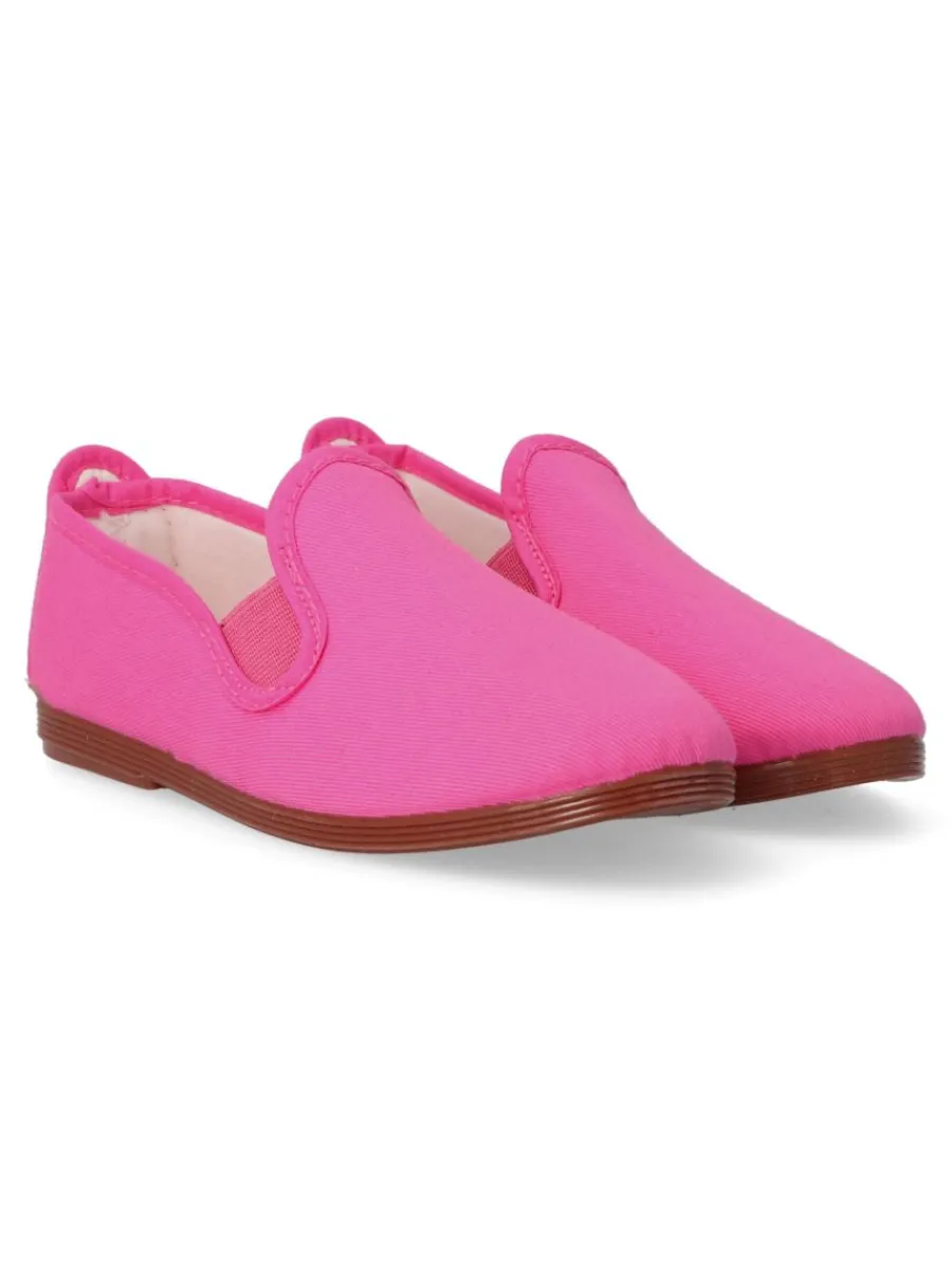 Fashion JAVER Zapatilla lona Kung-Fu elástico. JAV 55 FUXIA