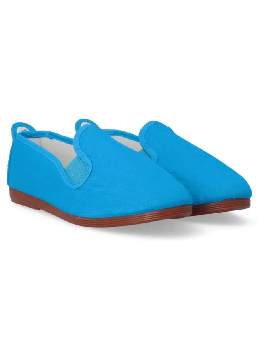 Online JAVER Zapatilla lona Kung-Fu elástico. JAV 55 TURQUESA