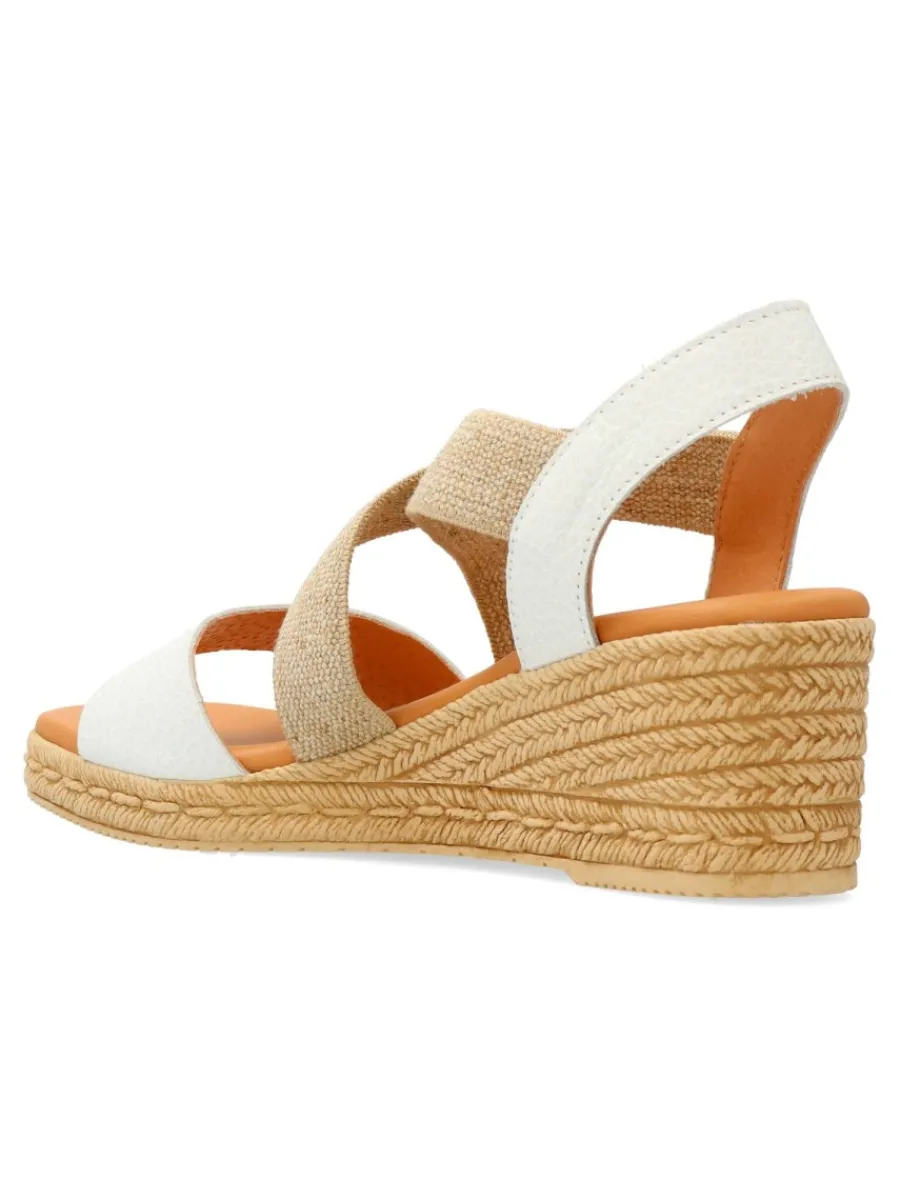Outlet KAOLA Sandalia cuña efecto esparto confort mujer