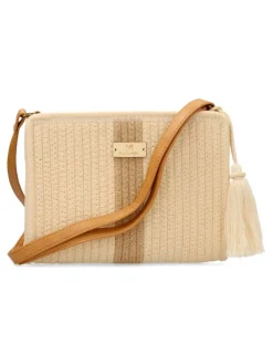 Discount MAC & NOA Bolso bandolera efecto cuerda beige
