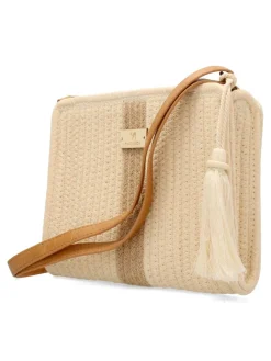 Discount MAC & NOA Bolso bandolera efecto cuerda beige