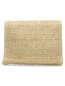 Outlet MAC & NOA Bolso bandolera rafia beige mujer