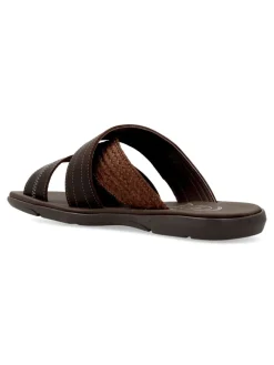 Clearance MAC Sandalia de pala hombre tiras piel marrón