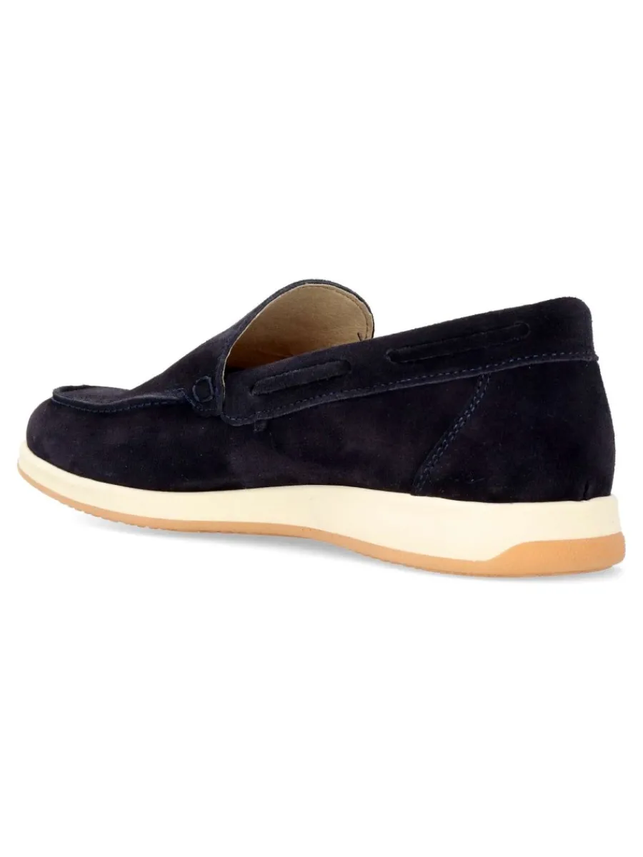 Fashion MAC Zapato mocasín piel serraje marino