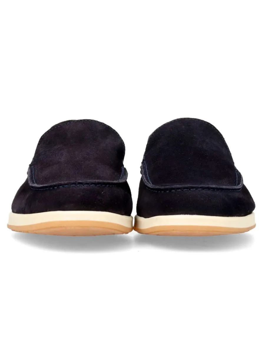 Fashion MAC Zapato mocasín piel serraje marino