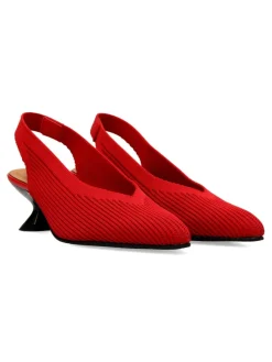 Clearance MISS ELASTIC Zapato salón textil elastico rojo
