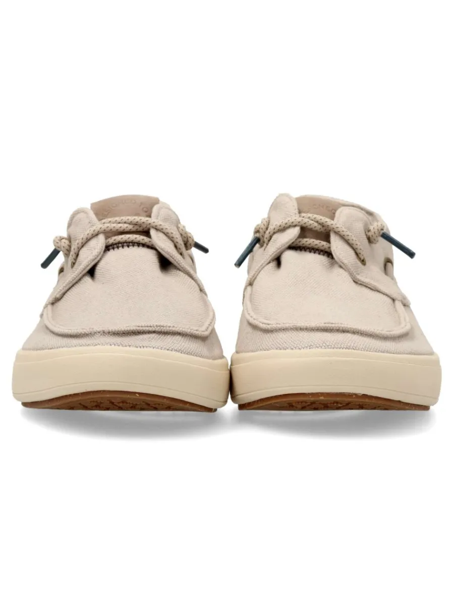 Online NATURAL WORLD Náutico casual confort lona gris hombre