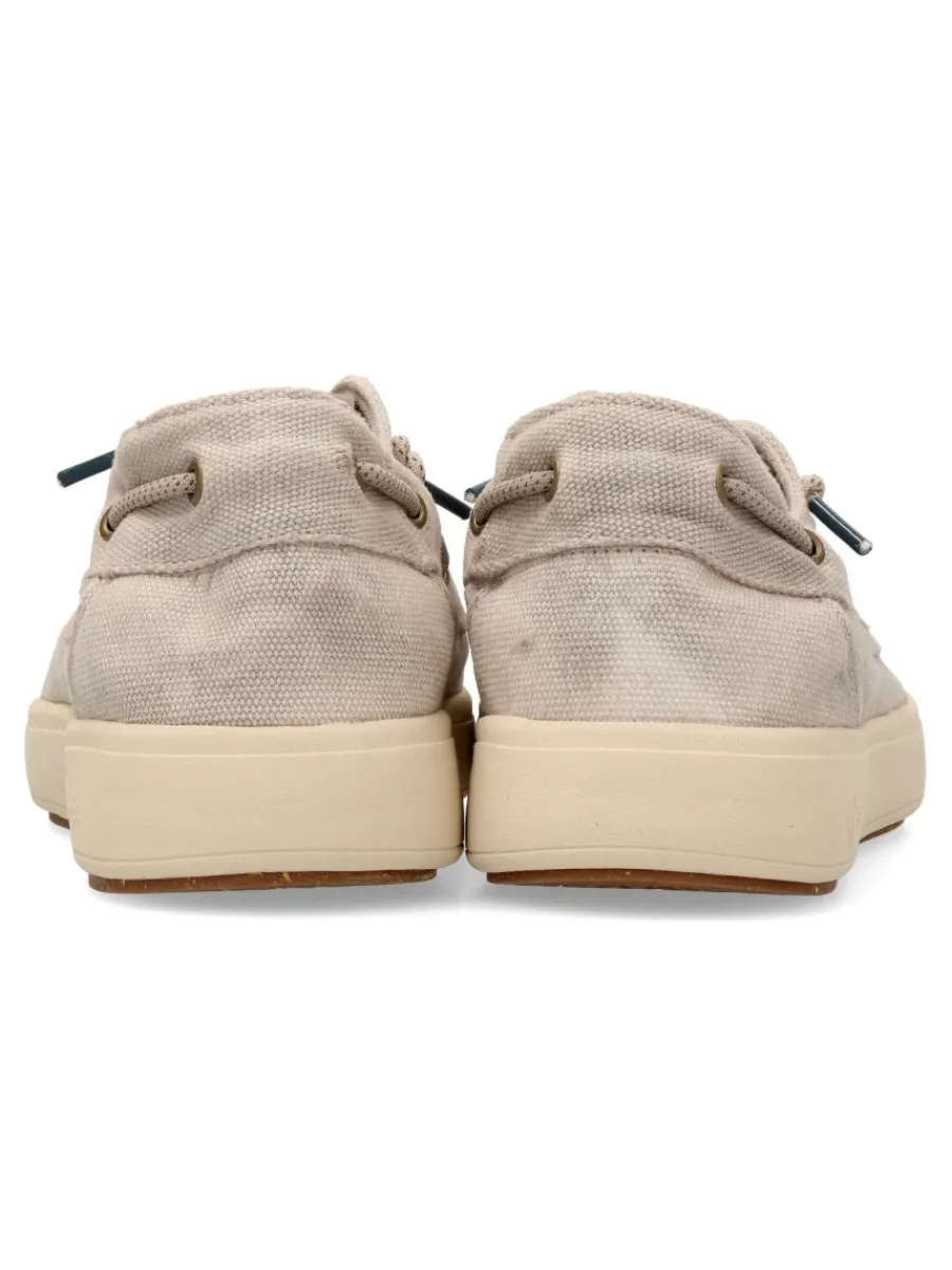 Online NATURAL WORLD Náutico casual confort lona gris hombre
