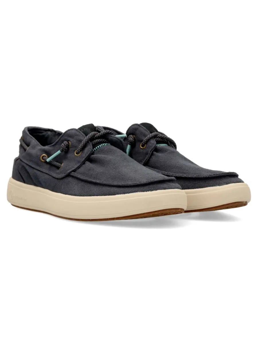 Fashion NATURAL WORLD Náutico lona casual marino hombre