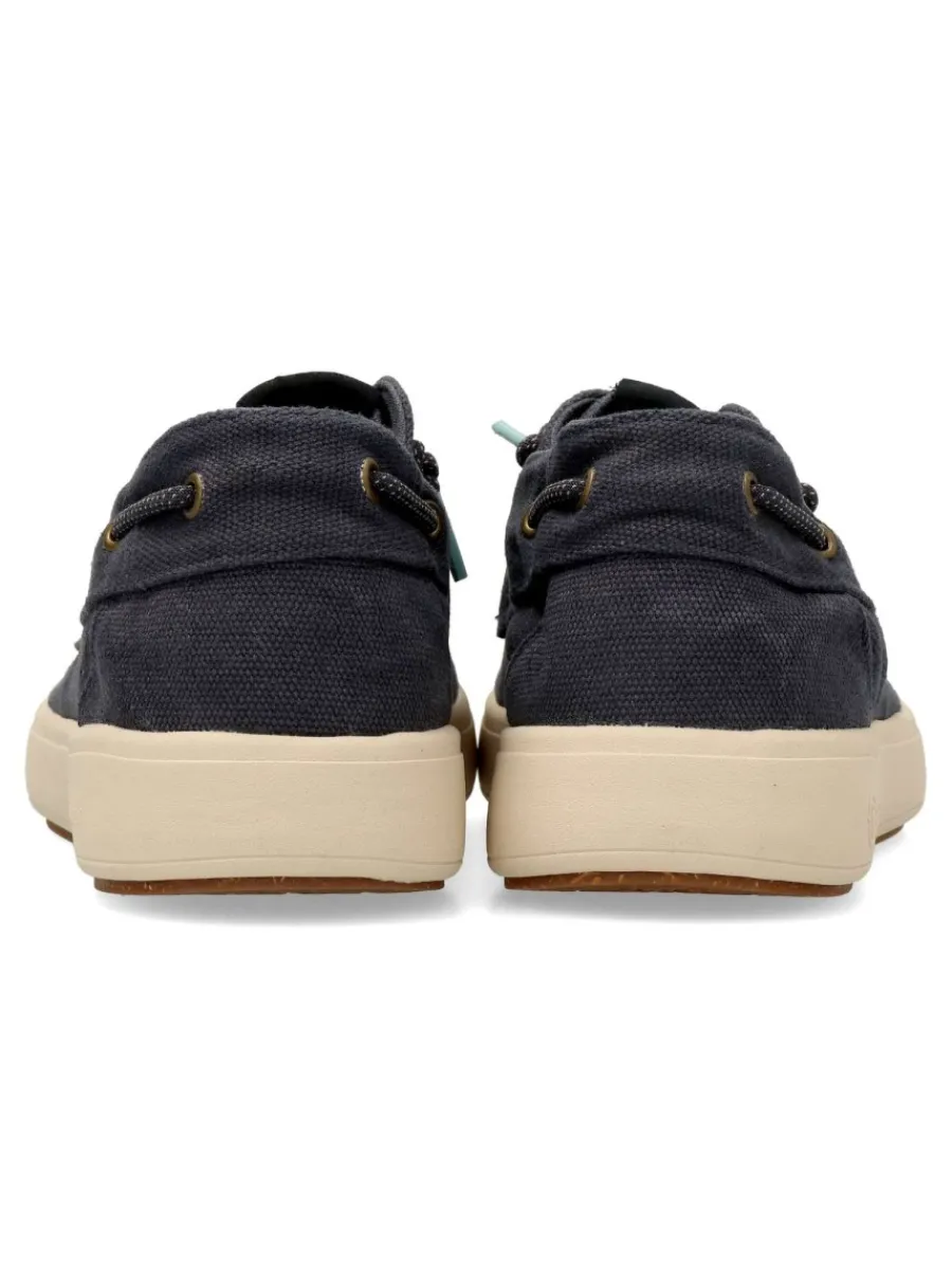 Fashion NATURAL WORLD Náutico lona casual marino hombre