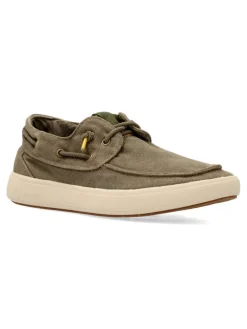 Outlet NATURAL WORLD Zapato náutico casual lona kaki confort