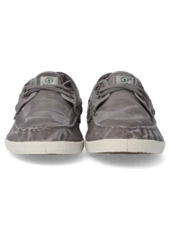 Discount NATURAL WORLD Zapato náutico lona hombre WOR 303E GRIS