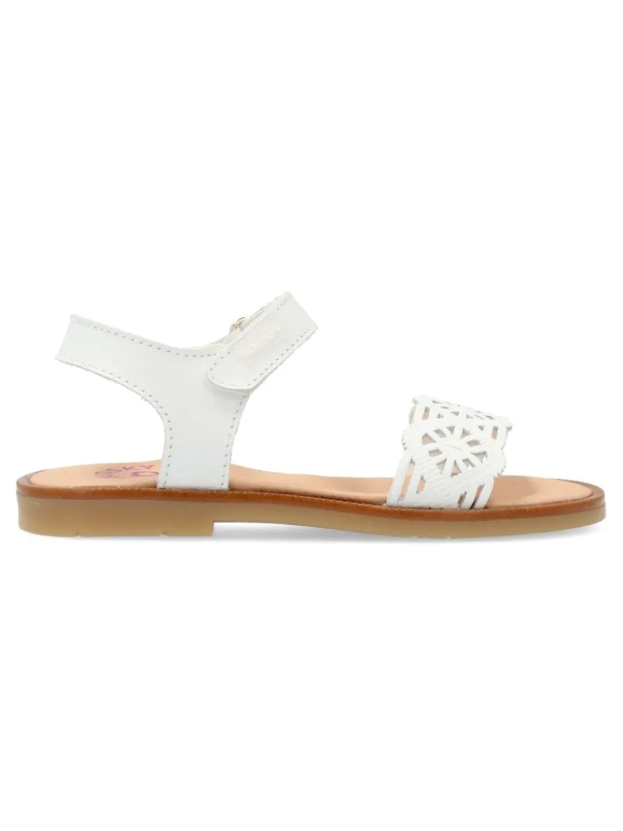 Sale PABLOSKY Sandalia de vestir piel troquelada blanca