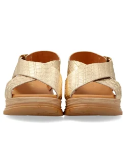 New PAULA URBAN Sandalia piel confort metalizada