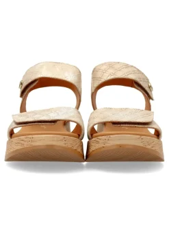 Clearance PAULA URBAN Sandalia piel grabada confort mujer
