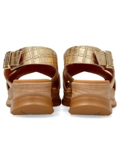 New PAULA URBAN Sandalia piel confort metalizada