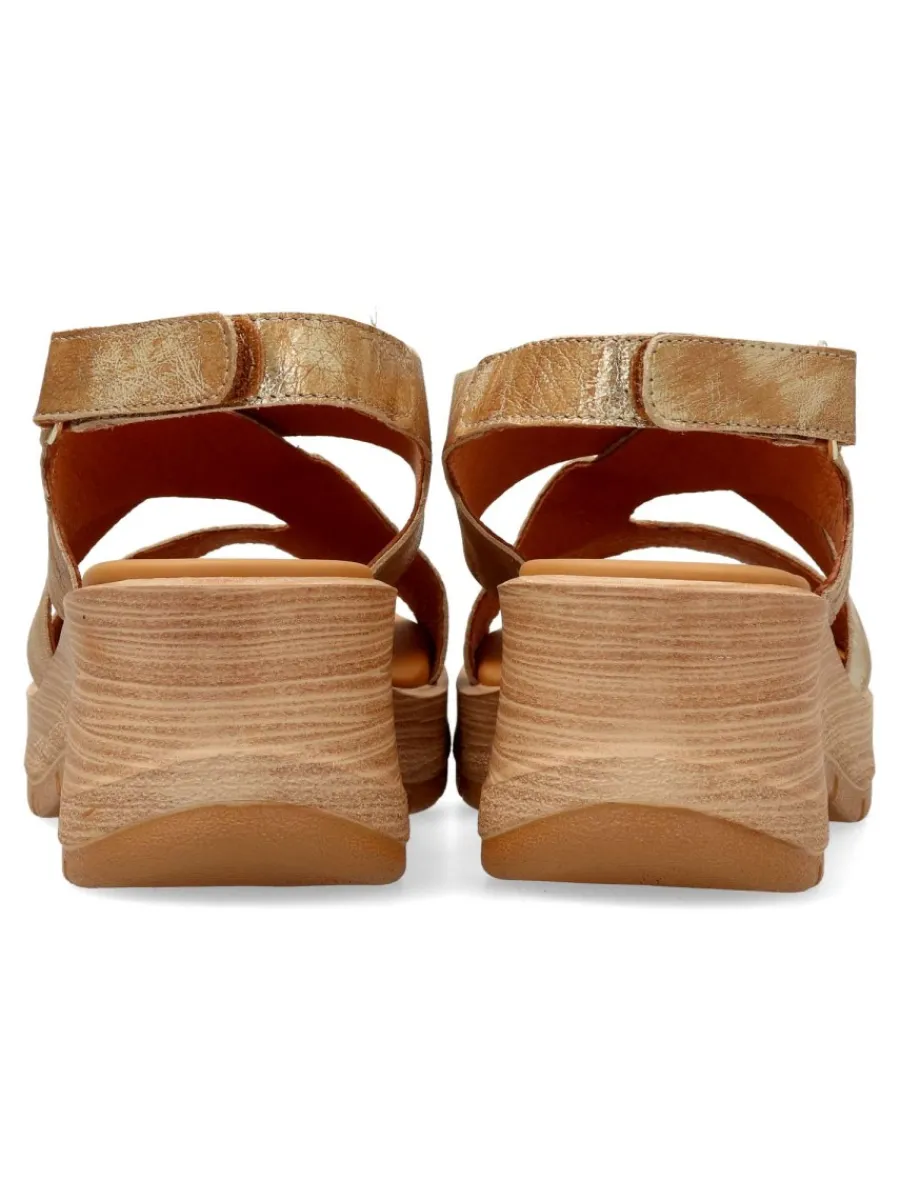 Fashion PAULA URBAN Sandalia piel confort tiras cruzadas