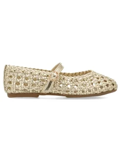Clearance PEKE'S by Vanessa PEKES Mary Jane trenzada metalizada niña