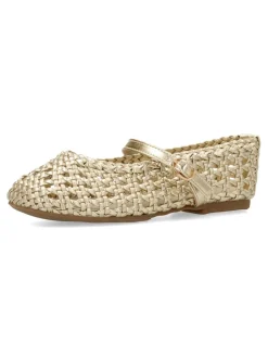 Clearance PEKE'S by Vanessa PEKES Mary Jane trenzada metalizada niña